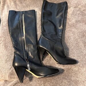 Michael Kors black leather boots